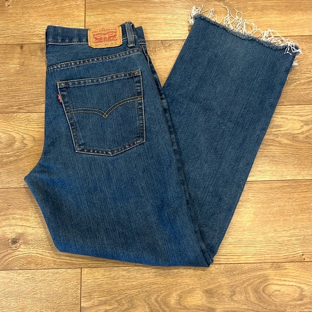 LEVI’S 550 Relaxed Fit Jeans Raw Hem 29 x 28